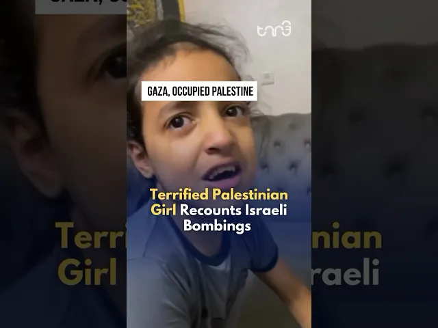 ⁣Terrified Palestinian Girl Recounts Israeli Bombings