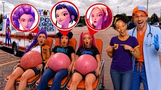 BLIPPI ET MEEKAH DOCTEUR SOIGNE RUMI MIRA ET ZOEY ENCEINTES ! KPOP Demon Hunters Bébé BLIPPI !