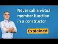 C Insights - Episode 72 Why you should never call a virtual member function in a constructor