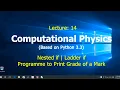 Computational Physics Nested if Ladder if Programme to print the grade of a mark