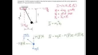 Particle Dynamics Screencast 7 3 - Solving the Simple Pendulum using Cartesian Coordinates
