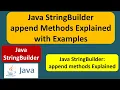 Java StringBuilder append Methods Explained with Examples Java Tutorial