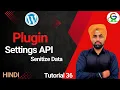 WordPress Plugin Settings API - Save Validation Sanitize Data Guri Web Developer WordPress