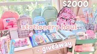 Huge stationery haul + giveaway 2026 ✨🎀 sanrio, labubu, kpop demon, and more