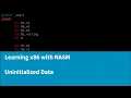 Learning x86 with NASM - Declaring Uninitialized Data