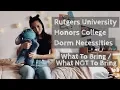 Rutgers University Honors College Dorm Necessities Updated Room Tour Kimberly Pham