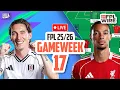 Lagu Gameweek 17 Pod FPL  | The FPL Wire | Fantasy Premier League Tips 2025/26