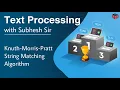 Knuth-Morris-Pratt KMP String Matching Algorithm Text Processing and Competitive Programming