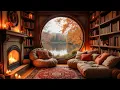 Download Lagu Rainy Day Autumn Jazz 🌧️🍁 Warm Fireplace \u0026 Scenic Window View for Focus and Calm
