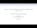 C2L1 Data Fundamentals Attributes and Data Types