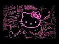 8 Hours of Pink and Black Emo Hello Kitty Background Backdrop Wallpaper Screensaver 4K