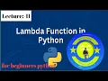 Lambda function in python Anonymous function full explain in Hindi