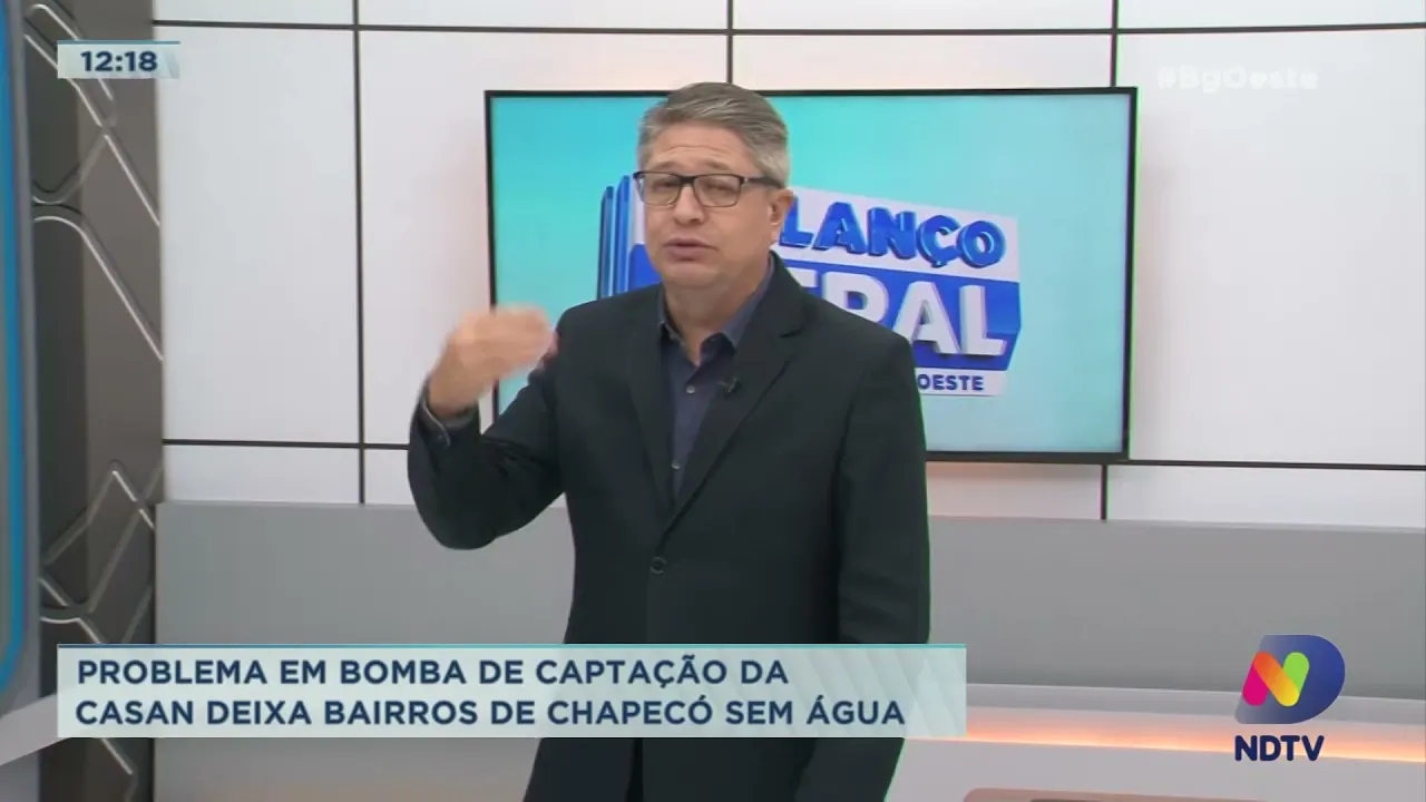 Problema em bomba de captação da Casan deixa bairros de Chapecó sem água