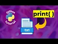 Writing to a File with Python print Function