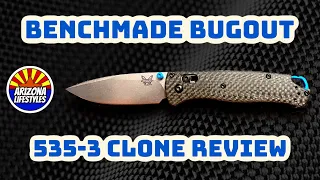 Benchmade Bugout 535-3 Carbon Fiber Clone Review and unboxing from DHgate