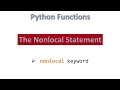 Nonlocal Statement Python Hindi