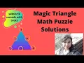 magic triangle math puzzle solutions MAGIC TRIANGLE