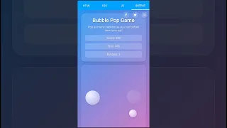 Bubble Pop game using HTML CSS JS