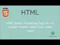 HTML Basic Formatting Elements bold italic small mark del ins sub super