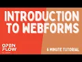 Creating your first webform workflow in OpenFlow