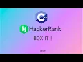 Box It Hackerrank C Solutions