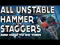Dauntless Hammer Guide ALL UNSTABLE STAGGERS AND HOW TO DO THEM