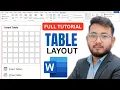 MS Word Table Tutorial Insert Table Layout Tab Explained Step-by-Step Guide