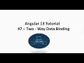 Angular 13 Tutorial Two way data binding