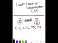 Least Common Denominator LCD