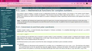 Polar Coordinates HackerRank problem using cmath module of python