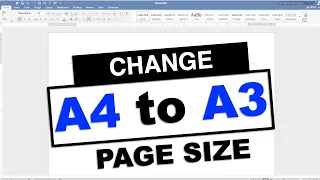 How to Change Page Size from A4 to A3 in Word