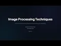 Revision IP Point Processing Intensity Transformations Histogram Processing