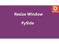 PySide Python Resize Window