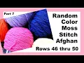 Random Color Moss Stitch Afghan - Part 7