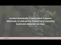 Lanham-Schanhofer Funeral Home Sparta Wisconsin 54656