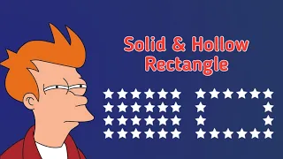 Solid and Hollow Rectangle Problem Solving in C Language