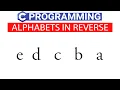 C Program to Print Alphabets in Reverse Order Alphabet Pattern Program in C C Patterns in Hindi
