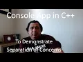 Console Menu Program in C to Demonstrate Separation of Concerns