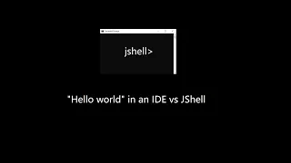 JShell - Hello World in an IDE vs JShell