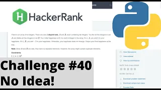 Hackerrank Python Challenge No Idea