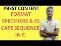 C language tutorial for beginners Lecture 3 Format specifiers in c escape sequence in c