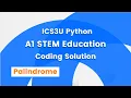 ICS3U Grade 11 Computer Science - Palindrome Practice Question Solution