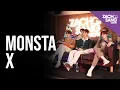 Download Lagu Monsta X Talks All About Luv, Working w/ Pitbull \u0026 Falling on Stage