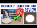 How To Install Ensenior Ultra Thin LED recessed Ceiling Light Review