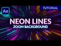 Neon Lines Zoom Looping Background After Effects Tutorial