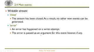 Node js Module stream UPV