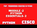 Python Essentials 2 MODULE-2 ANSWER CISCO ANSWER PCAP - Programming Module 2 answer