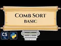 Comb Sort basic Algorithm Visualization Step by Step Python Code Animation