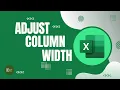 How to Adjust Column Width in Excel Excel Tutorials No 36