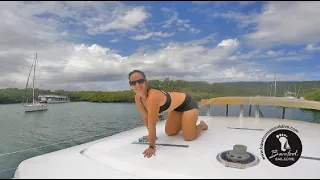 Back on the WATER! Installing Solar Panels! (S3 E1 Barefoot Sail and Dive)